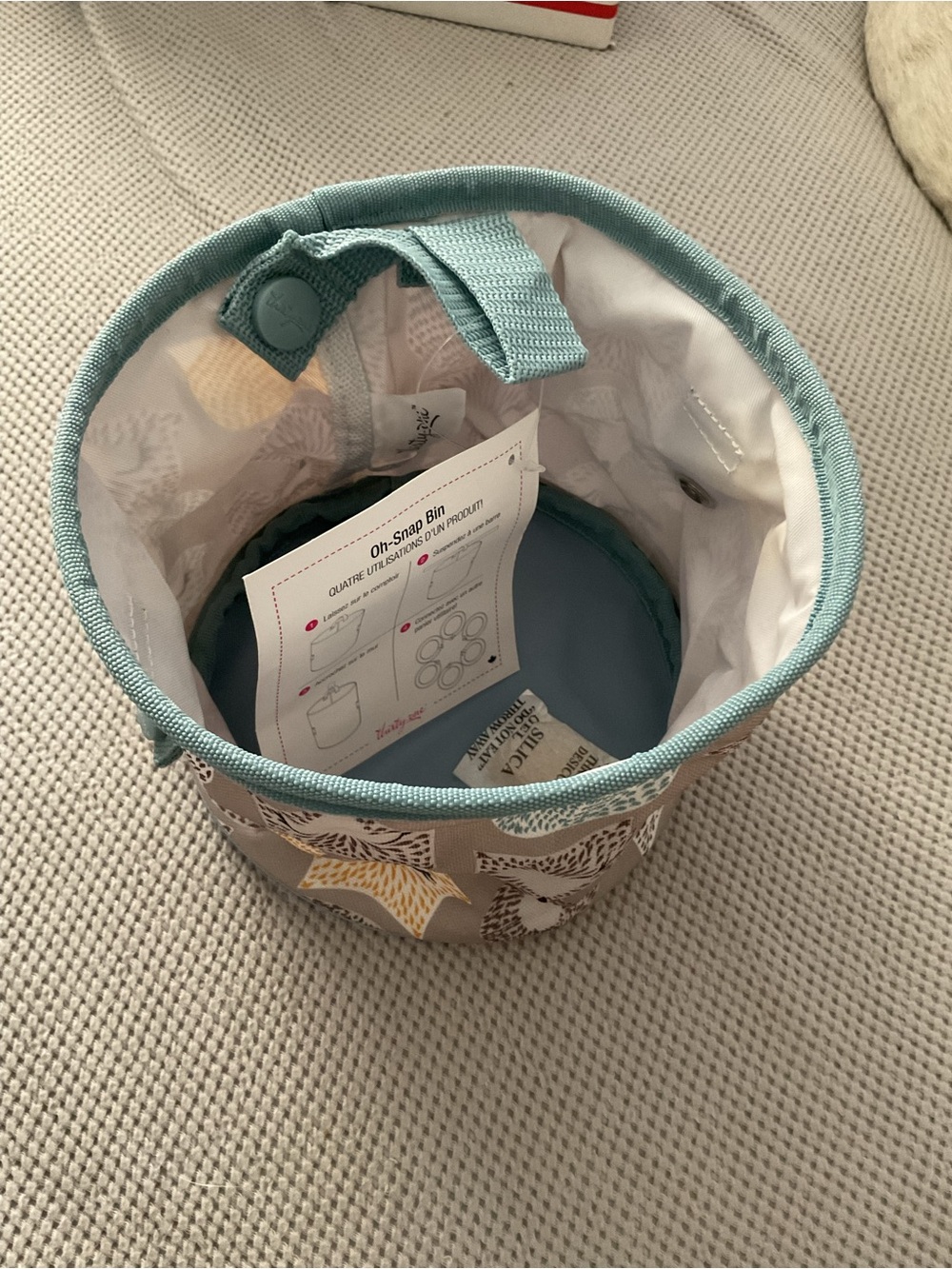 thirty-one Kids Snap Bin in Teal Trim with Fox Bin